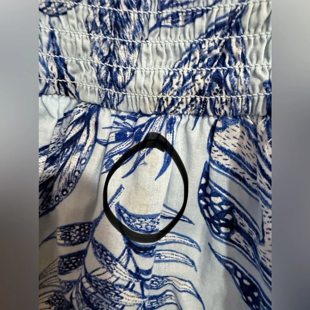 The Children’s Place GirlsTropical Smocked Tiered Dress Blue size Large (10/12) - Picture 6 of 9